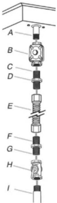 WHIRLPOOL WCGK5036PB - Typical flexible connection - 1
