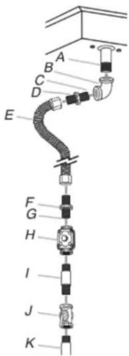 WHIRLPOOL WCGK5036PB - Typical flexible connection - 2