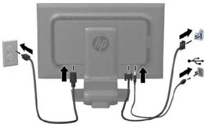 HP Compaq LA2006x - Connexion des câbles - 4