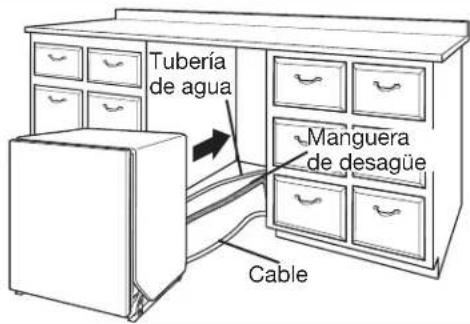 KITCHENAID KDTE104KPS - Mueva la lavavajillas cerca de la abertura del gabinete - 1