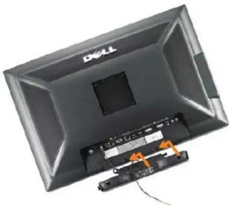 DELL 3008WFP - Attaching the Soundbar - 1