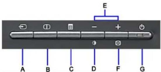DELL 3008WFP - Using the Front Panel - 1