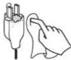 VIEWSONIC CDE3202 - Cleaning the AC power plug - 1
