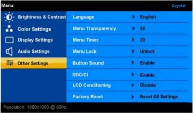 DELL Crystal - Accessing the Menu System - 6