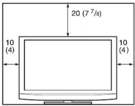 SONY KDL-40X1 - Provide an ample amount of space around the display - 1