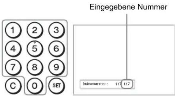 SONY KDL-40X1 - Geben Sie mit den Tasten 0 - 9 auf der Fernbedienung die „Indexnummer“ des Monitors ein, den Sie steuern wollen. - 1
