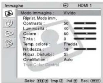 SONY KDL-40X1 - Impostazioni Consente di impostare/modificare - 1