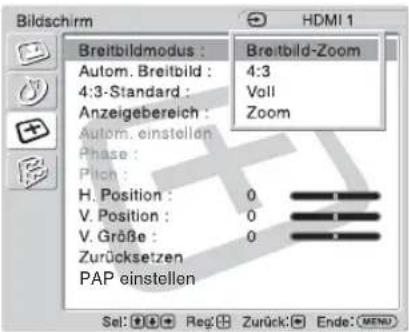 SONY KDL-40X1 - Bei einem Videogerät als Eingangsquelle - 1