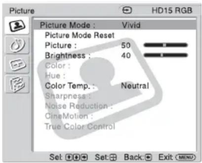 SONY KDL-40X1 - For PC Input - 1