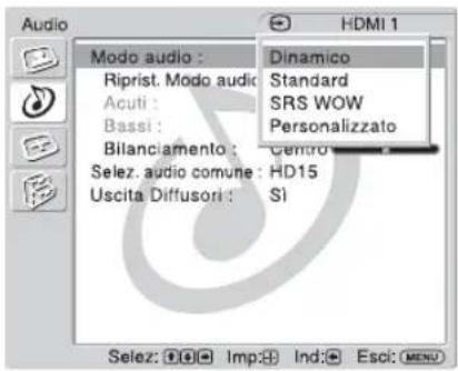 SONY KDL-40X1 - Audio Impostazioni - 1