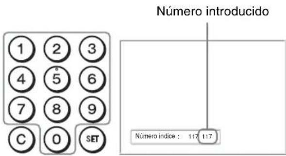 SONY KDL-40X1 - Introduzca el "Número índice" de la pantalla que desea utilizar mediante los botones 0 - 9 del mando a distancia. - 1