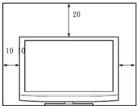 SONY KDL-40X1 - 在显示器周围留出充足的空间 - 1