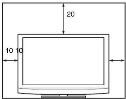 SONY KDL-40X1 - Lassen Sie um den Monitor herum viel Platz - 1