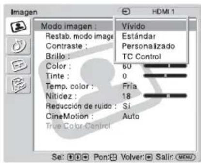SONY KDL-40X1 - Ajustes de Imagen - 1