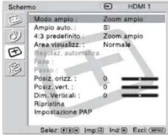 SONY KDL-40X1 - Impostazioni Consente di impostare/modificare - 1