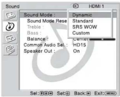 SONY KDL-40X1 - Sound 设定 - 1