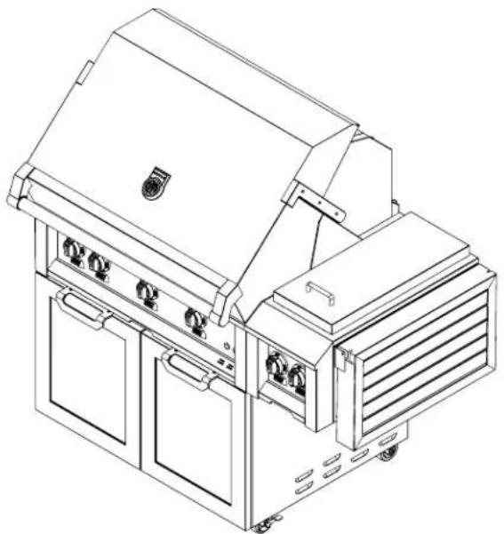 Hestan AGB121 - INSTALLATION OF SIDE BURNER ONTO GRILL CART (MODEL AGB122 ONLY -REQUIRES PANEL KIT AGBPK) - 1