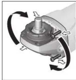 BOSCH 18-125 PL Inox Professional - Obračanje glave gonila - 1