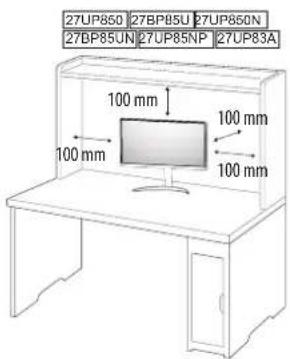LG 27UP83AK - Installing on a Table - 2