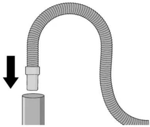 Wisberg WBWM1400A9AWNB - CONNECTING THE DISCHARGE HOSE TO A DRAIN PIPE - 1