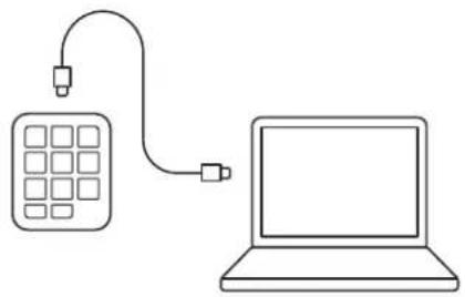 LOGITECH MX Creative Console - ADIM: MX CREATİVE KEYPAD'İ USB-C ÜZERİNDEN BAĞLAYIN VE KULLANMAYA BAŞLAYIN - 1