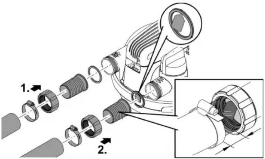 OASE FiltoClear Set 13000 - Raccordement du conduit d'écoulement - 1