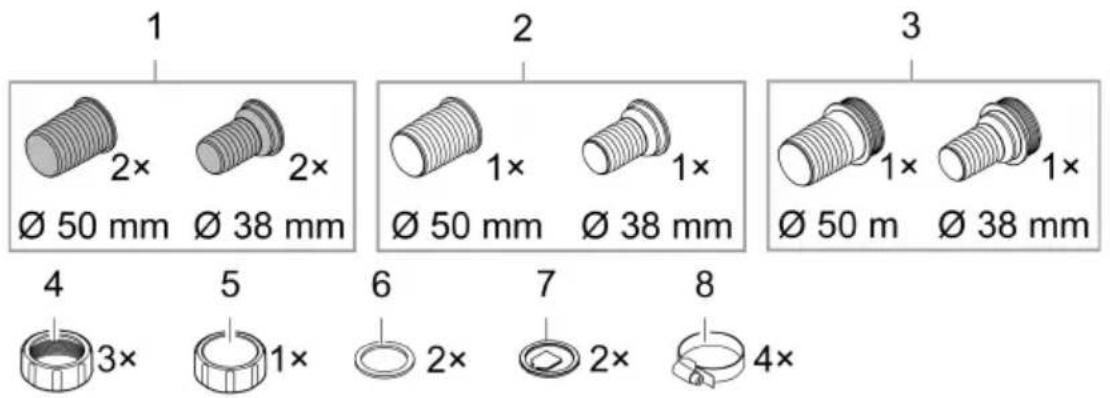 OASE FiltoClear Set 13000 - Elementy złączne do montażu - 1