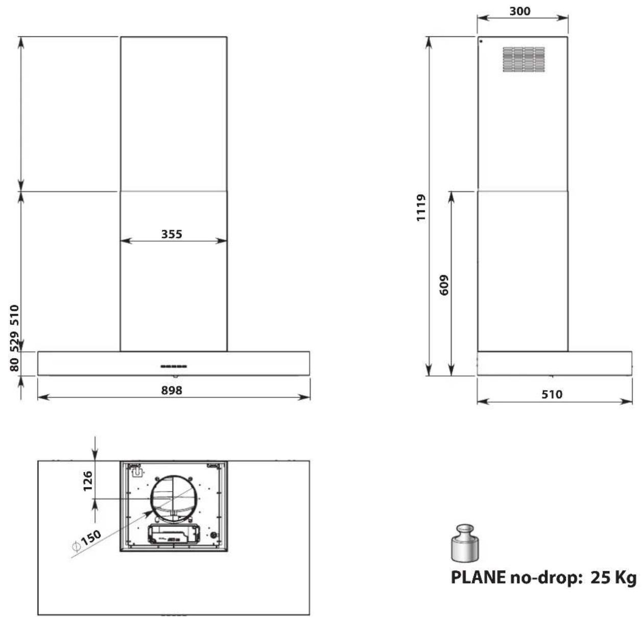 FALMEC Plane No-Drop 90 - 1