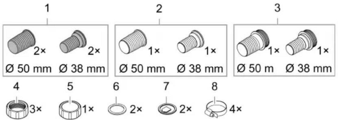 OASE FiltoClear 13000 - Присъединителни части за монтажа - 1