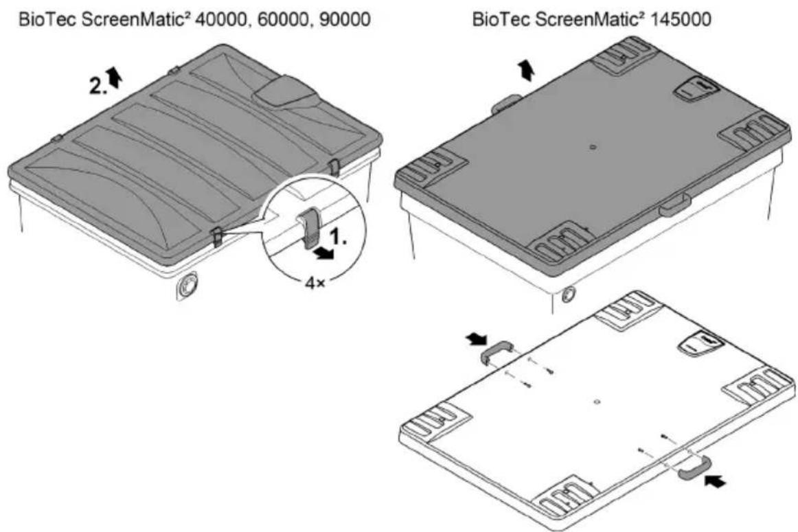 OASE BioTec ScreenMatic 60000 - 取下水箱盖 - 1