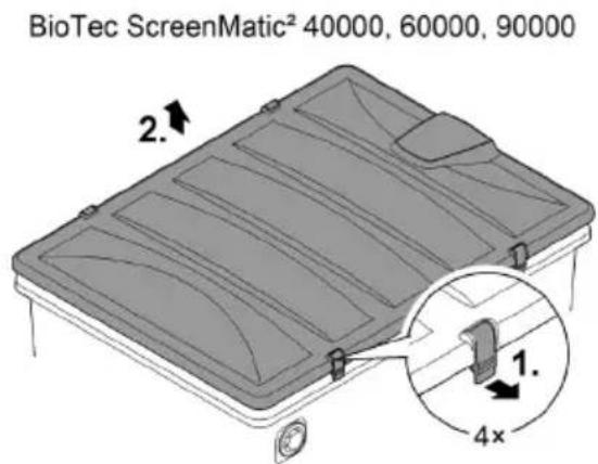 OASE BioTec ScreenMatic 60000 - A tartály fedelének eltávolítása - 1