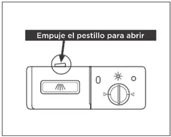 MIDEA MDC22P1ABB - Llenado del dispensador de detergente - 1