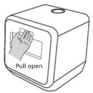 MIDEA MDC17P4CWW - Open the door, placing the dishes and adding detergent - 1