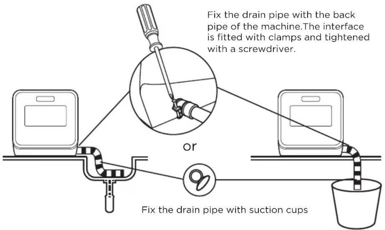 MIDEA MDC17P4CWW - Connection Of Drain Hoses - 1