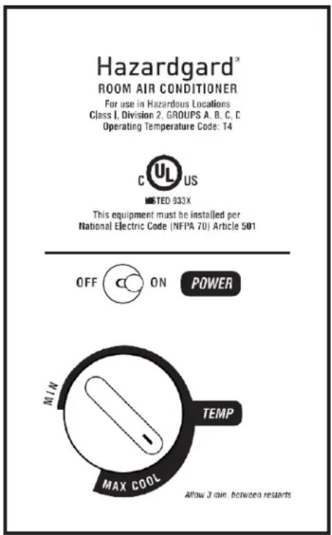 Friedrich Hazardgard SH20M30B - Temperature Control - 1