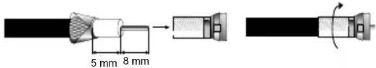 ASTRELL DVB-S2 013127 - C - Montage und Isolierung der F-Stecker - 2