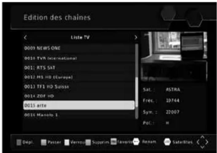 ASTRELL DVB-S2 013127 - - Organiser des chaînes - 1