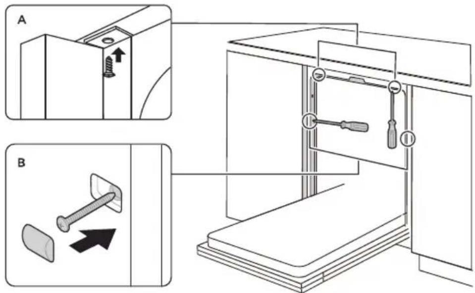 MIDEA SU 5.35X14CS - Schritt 4. Schritte zur Installation des Geschirrspülers - 1