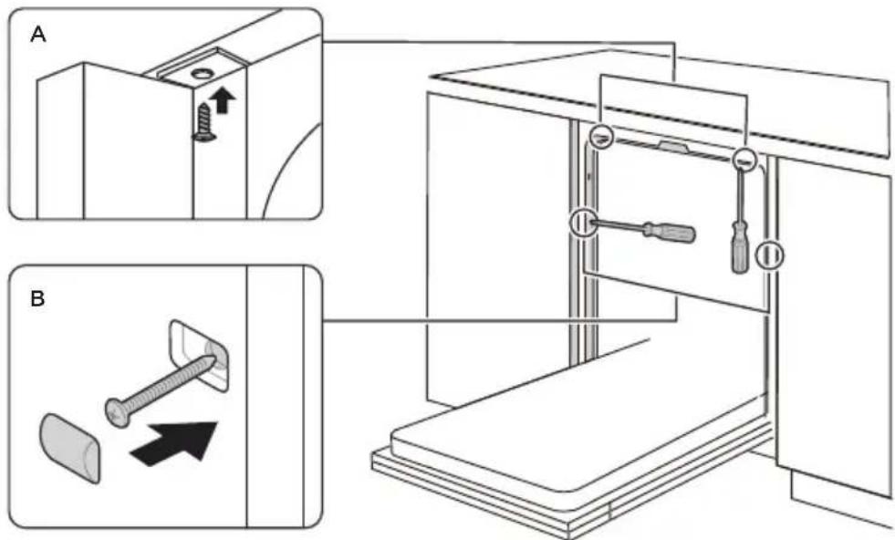 MIDEA SU 5.35X14CS - Step 4. Dishwasher installation steps - 1
