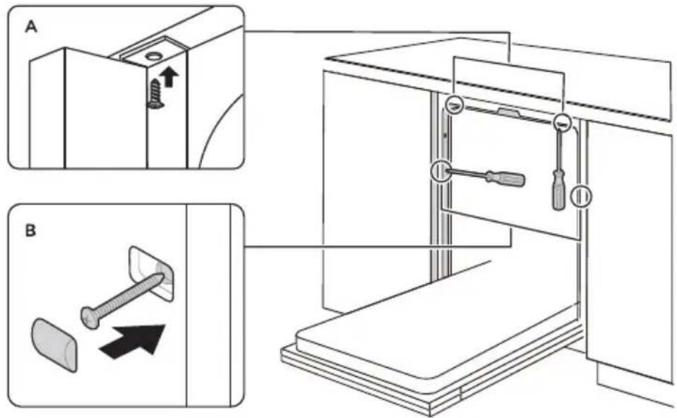MIDEA SU 5.35X14CS - Étape 4. Étapes de l'installation du lave-vaisselle - 1
