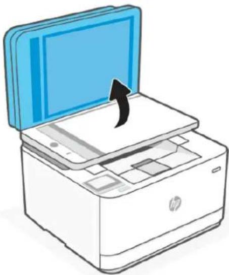 HP LaserJet Pro MFP M3102fdn - Chargement d'un original sur la vitre du scanner - 2