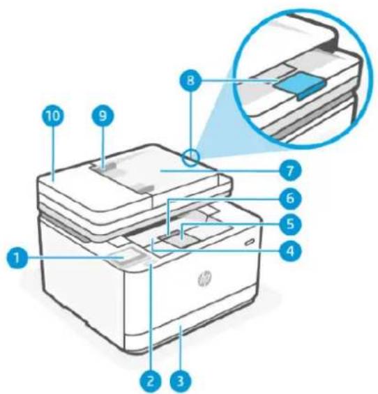 HP LaserJet Pro MFP M3102fdn - Vue de face de l'imprimante - 1