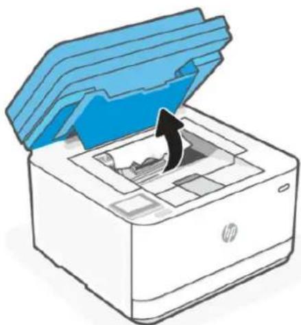 HP LaserJet Pro MFP M3102fdn - Élimination de bourrages de papier à partir de la porte d'accès des cartouches - 2