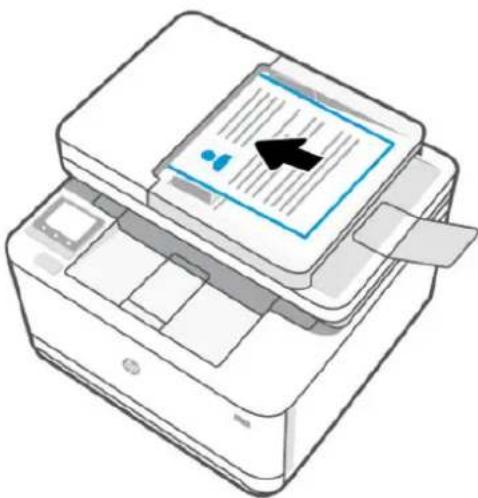 HP LaserJet Pro MFP M3102fdn - Chargement d'un original dans le bac d'alimentation automatique - 3