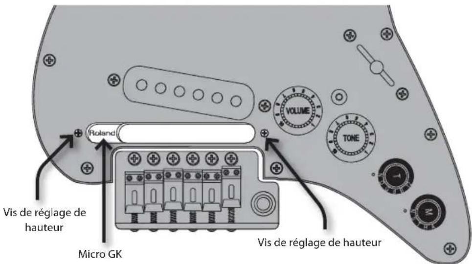 VOLUME TONE Roland Vis de réglage de hauteur Micro GK Vis de réglage de hauteur