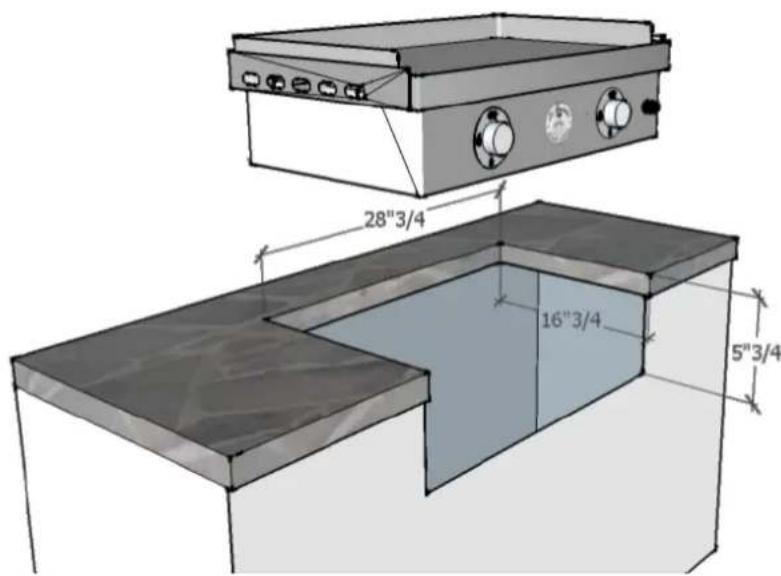 Le Griddle GFE-75 - Encastrement : - 1