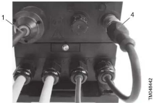 Grundfos E-box 500 - Connexion de l'alimentation électrique et du GENIbus - 1