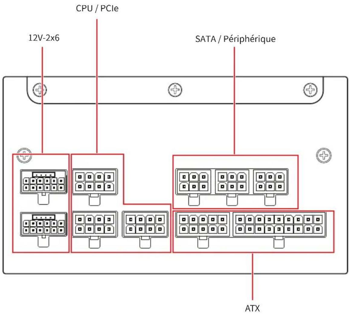 MSI MPG A850GS PCIE5 - Connecteurs détachables - 1