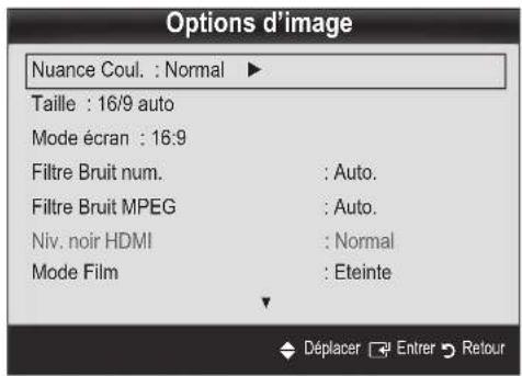 SAMSUNG LA40C530F1W - Options d'image - 1
