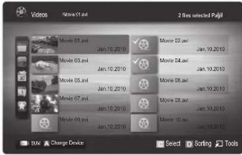 SAMSUNG LA40C530F1W - Playing the video/music/photo file group - 1